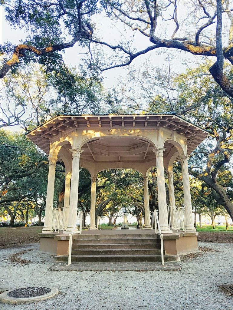 gazebo at white point gardens in charleston south carolina