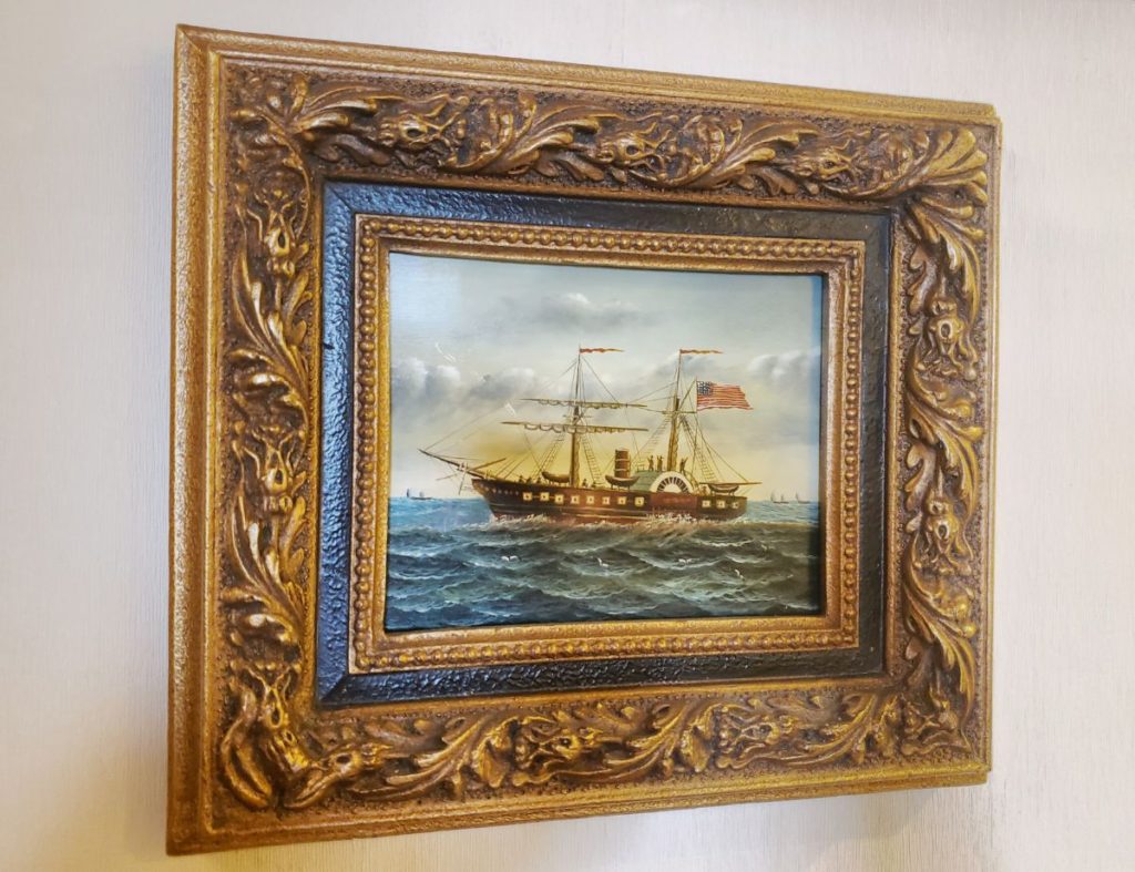 painting of ship inside ansonborough inn