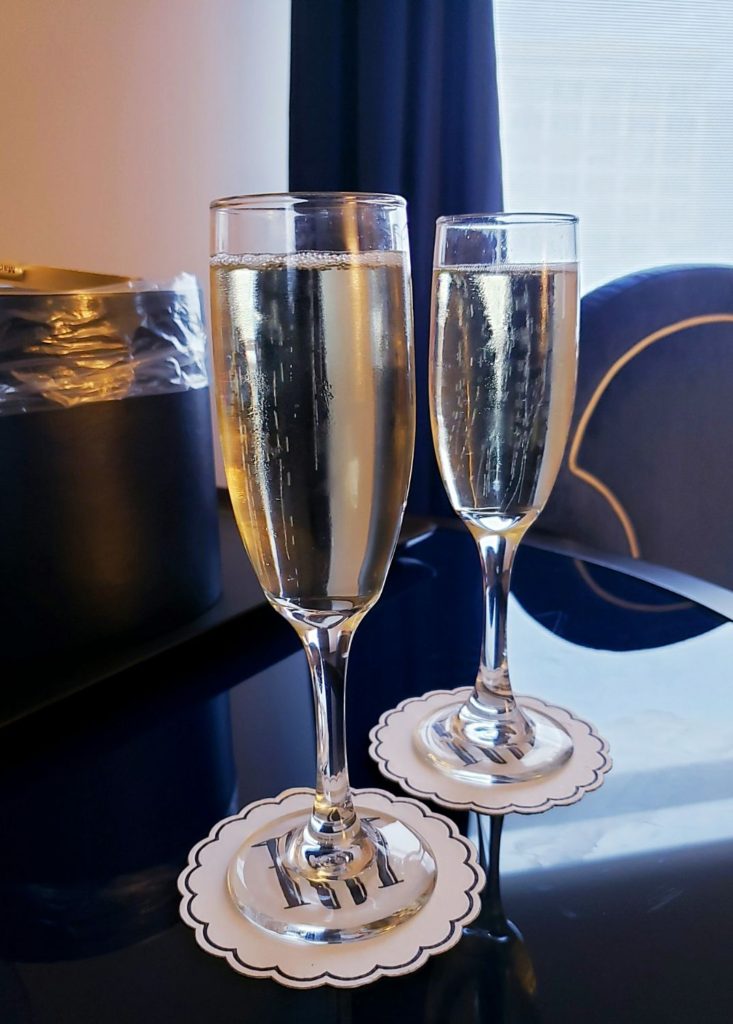 champagne flutes at read house hotel