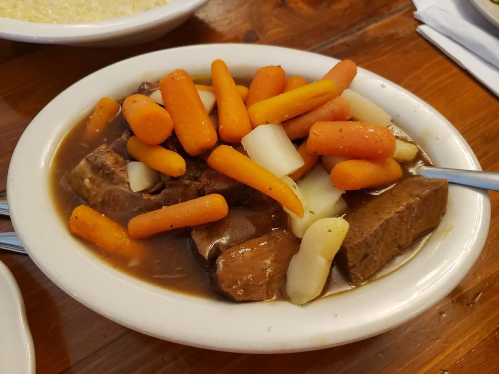 pot roast in bowl at smith house