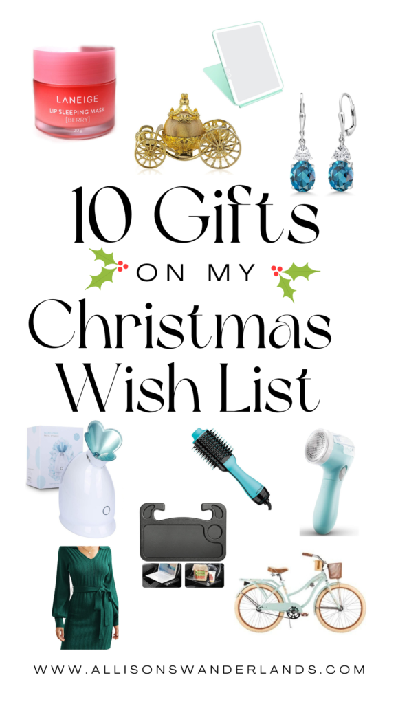 10 Gifts on my Christmas Wish list Pinterest Pin